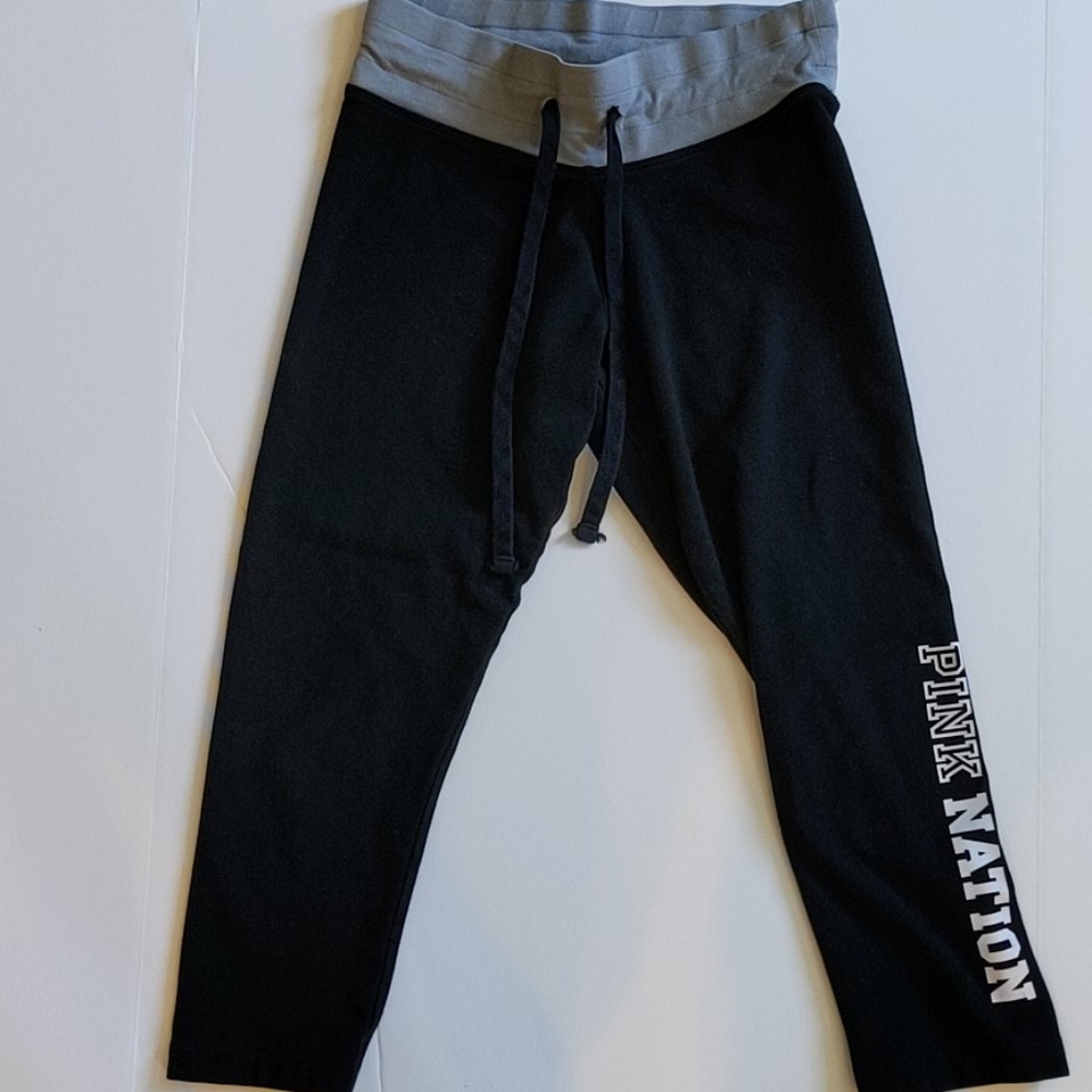 Black Pink half yoga leggings